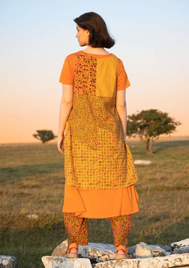 “Earth” dress in woven organic cotton/linen - light ochre