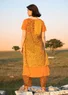 “Earth” dress in woven organic cotton/linen (light ochre S)