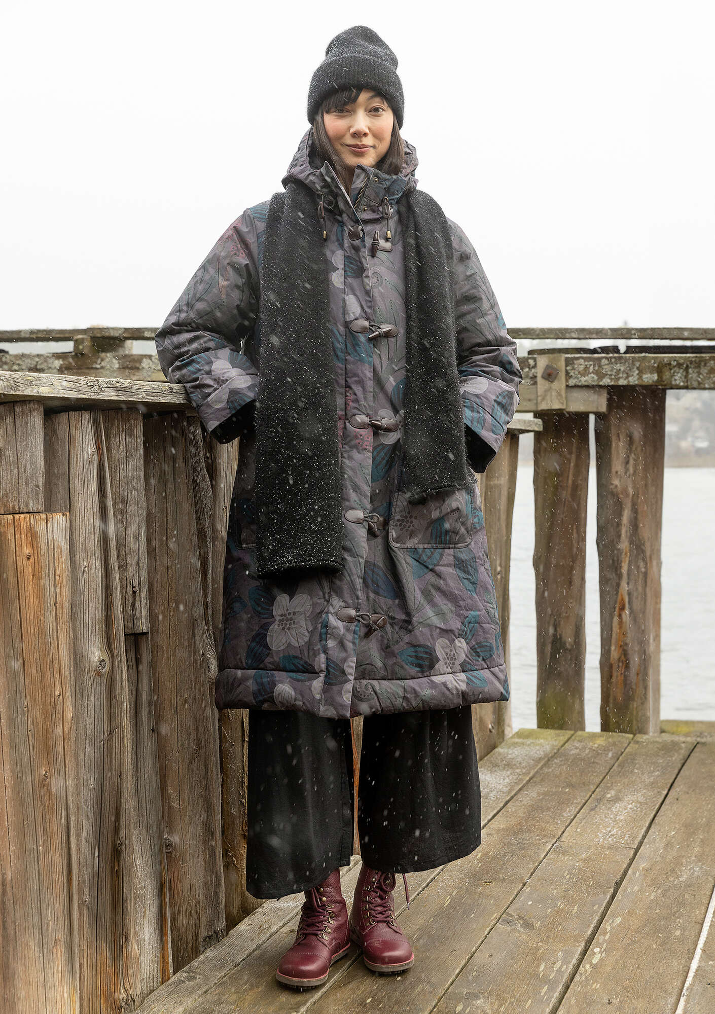 Nova Scotia” woven quilted coat in organic cotton gudrunsjoden.com