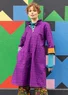 Robe "Concrete" en coton biologique tissé (prune M)