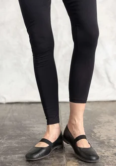 “Mona” organic cotton/elastane jersey leggings - black