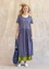 “Billie” jersey dress in organic cotton/modal (dark indigo/patterned S)