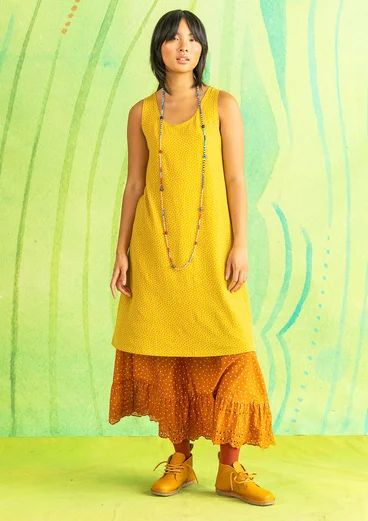 Ärmelloses Jerseykleid „Tilde“ aus Lyocell/Elasthan - dijonsenf-gemustert