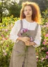 Bluse «Garden» i økologisk bomull (vanilje S)
