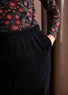 “Nora” velour pants in organic cotton/recycled polyester (black XL)