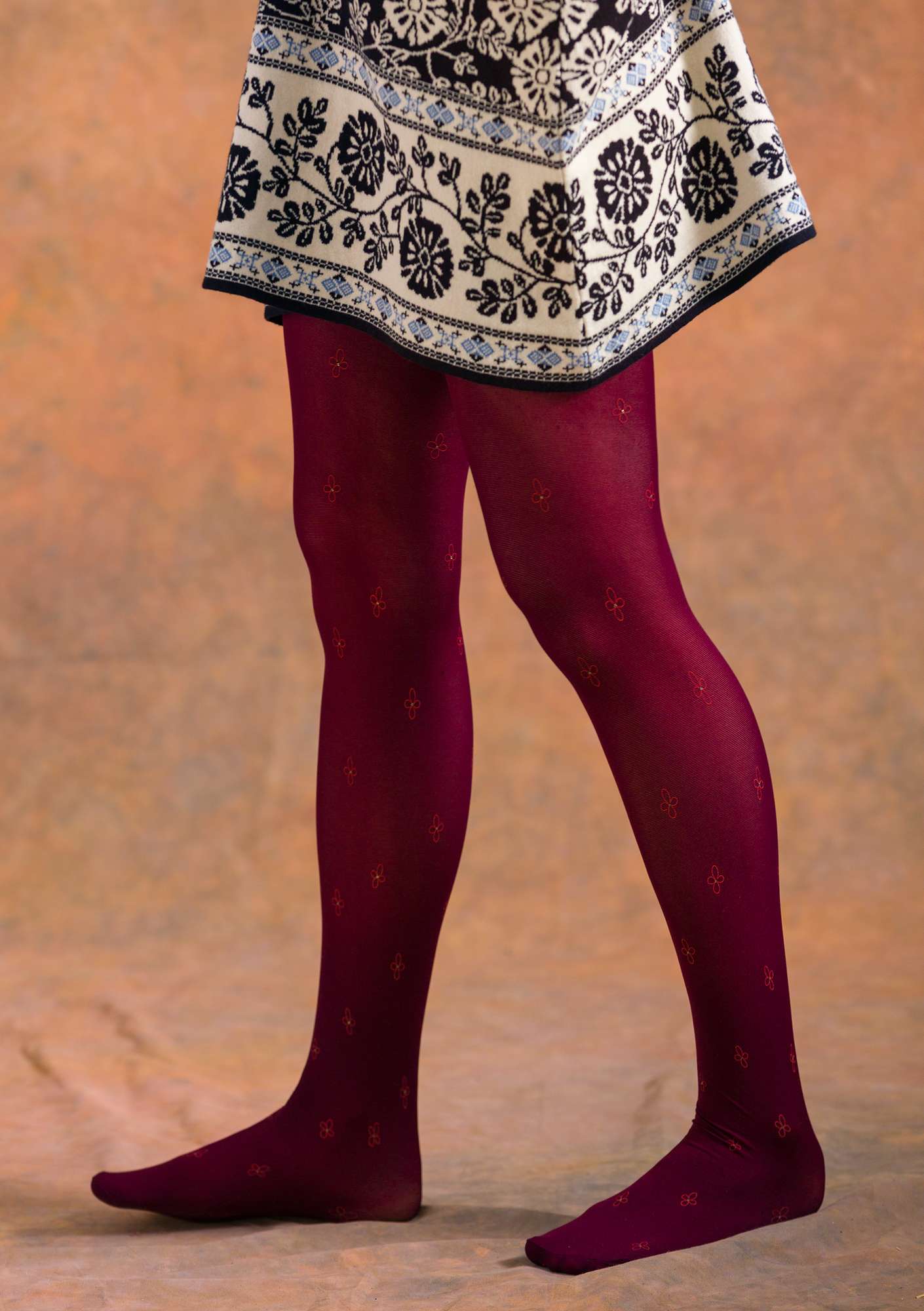 “Anna” tights made of recycled polyamide aubergine thumbnail