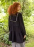 “Hilda” woven organic cotton tunic (black S)