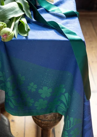 “Baluns” tablecloth in organic cotton - midnight blue