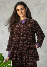 Velours jasje "Paraguay" van biologisch katoen/gerecycled polyester - moerbei