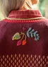 Gilet "Louise" en laine mélangée (aubergine M)