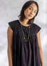 “Pezenas” woven organic cotton dress (black S)