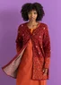 Langstrickjacke „Theia“ aus Bio-/Recycling-Baumwolle (krapprot L)