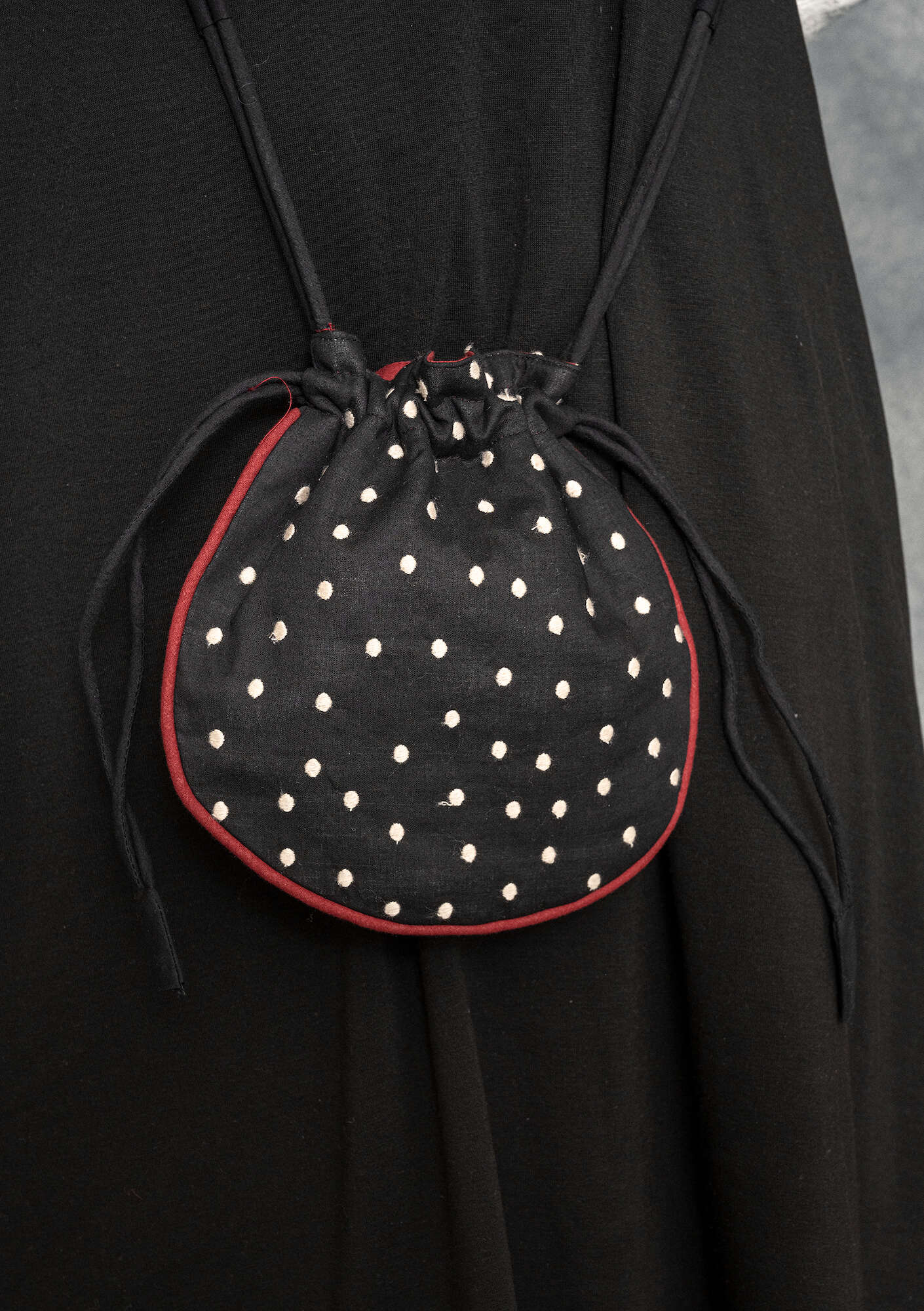 “Leksand” purse in organic cotton black thumbnail