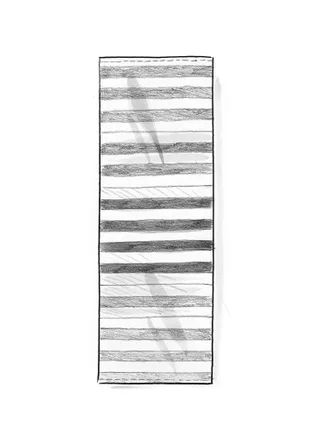 Läufer „Suiheisen“ aus Bio-Baumwolle - rhabarber