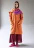 “Tulipe” alpaca blend long cardigan (burnt orange S)