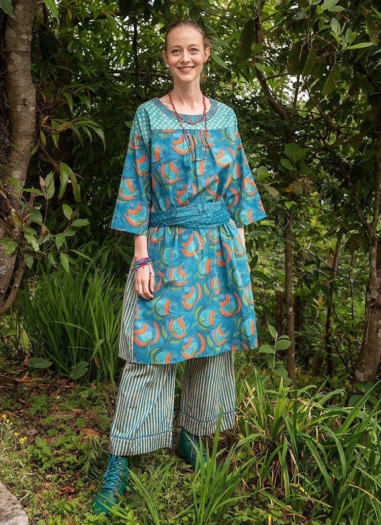 Kleid „Gulab“ aus Bio-Baumwollgewebe