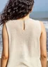 Knitted linen/organic cotton tank top (almond milk L)