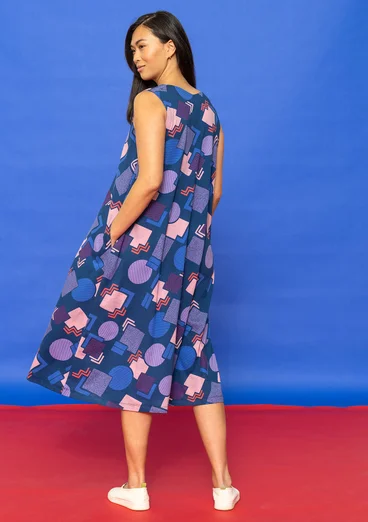 Robe en jersey « Kompass » en coton biologique - bleu indigo
