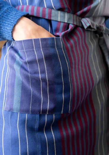 “Alaska Sky” organic cotton apron - midnight blue