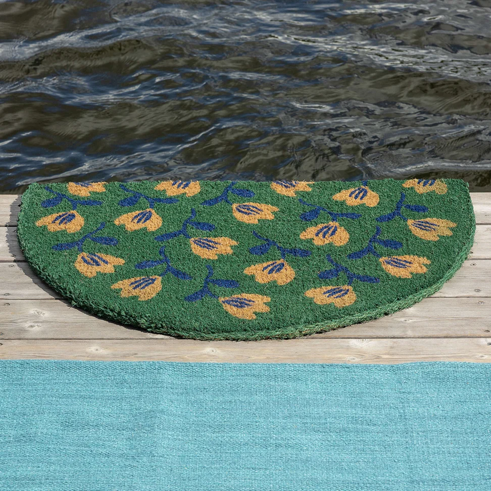 “Wildflower” coir doormat - malachite
