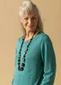 Tunic in a linen/recycled linen knit fabric (aqua green S)