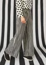 Striped jersey pants in organic cotton/modal (black/feather S)