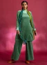 Velour tunic in organic cotton/recycled polyester (sea green S)