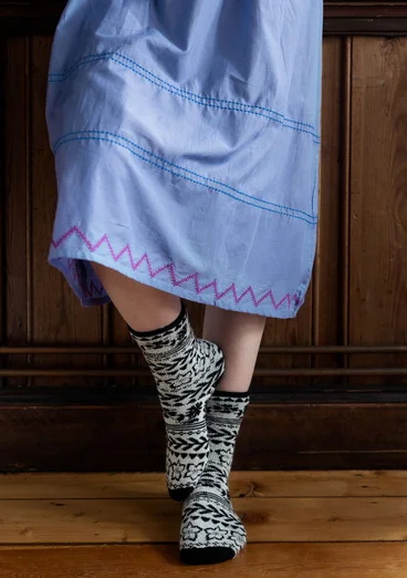 “Twinkle” nightgown in organic cotton - sea blue