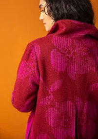 Manteau "Marabel" en tissu de laine/polyester - grenade
