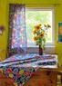 “Sol” short-length, organic cotton curtain (cobalt blue One Size)