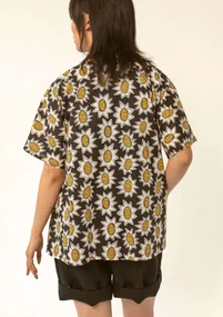 Blouse "Afrodite" en coton biologique - noir