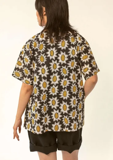 Blouse "Afrodite" en coton biologique - noir