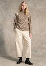 Jersey-Rollkragenshirt „Taiga“ aus Bio-Baumwolle/Leinen - taupe