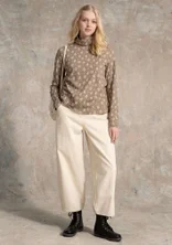 Jersey-Rollkragenshirt „Taiga“ aus Bio-Baumwolle/Leinen - taupe