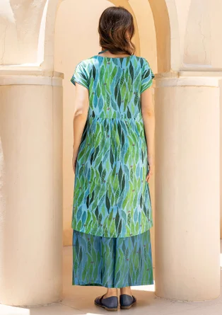 “Cherie” organic cotton jersey dress - cicada