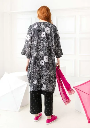 Kimono "Paraquite" en coton biologique - noir