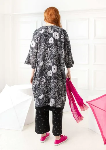 Kimono "Paraquite" en coton biologique - noir