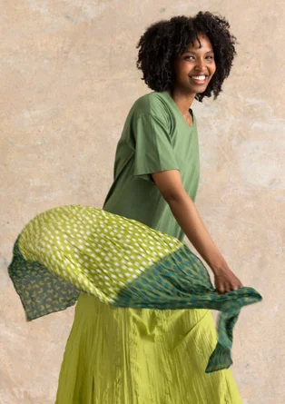 Écharpe ”Sally” en coton biologique - vert bouteille