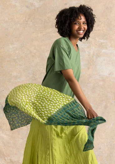 Écharpe ”Sally” en coton biologique - vert bouteille