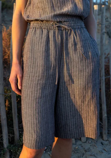 “Bifrost” woven linen shorts - light mulberry