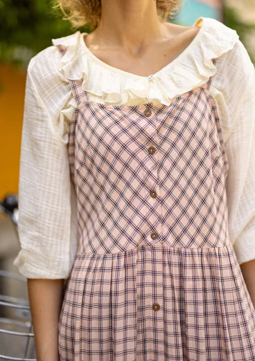 “Juliette” woven viscose sleeveless dress - light peach