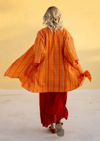 Kimono à carreaux "Coimbatore" en coton biologique - sorbe