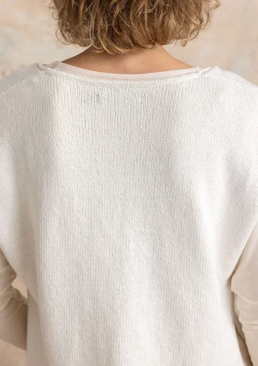 Strickpullunder aus Bio-/Recycling-Baumwolle - ungefärbt