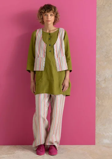 Webweste „Esme“ aus Bio-Baumwolle/Leinen - multi-gestreift