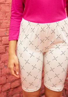 “Crossing” jersey trousers in organic cotton/elastane - almond milk