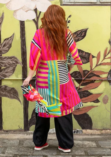 Robe tissée "Cherai" en coton biologique - fraise des bois