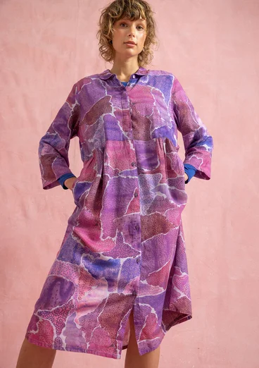 Robe tissée "Supernova" en lyocell/lin - lilas-gris