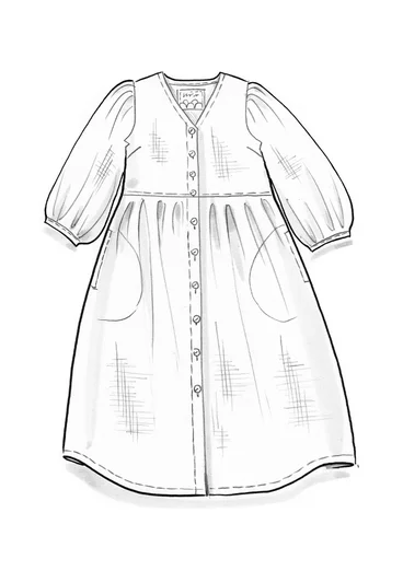 Kleid aus Leinengewebe - lotusblau