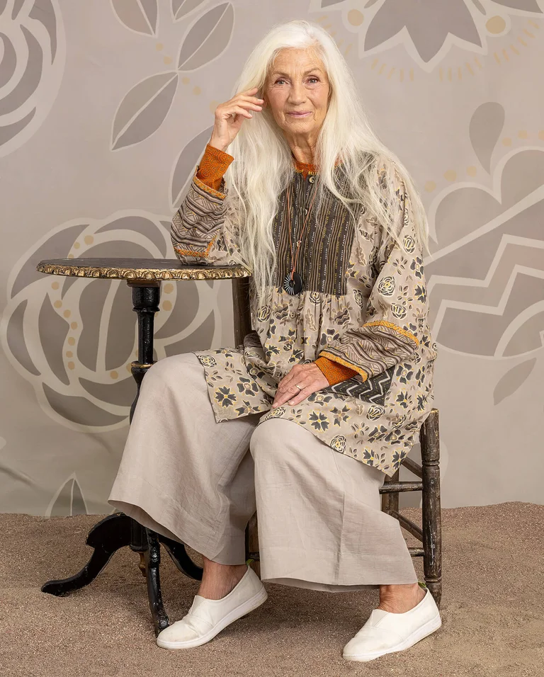 Künstlerbluse „Amber“ aus Bio-Baumwolle