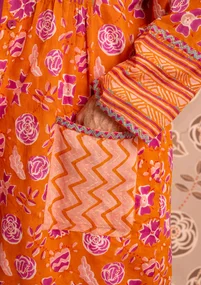 Blouse d’artiste « Amber » en coton biologique - masala
